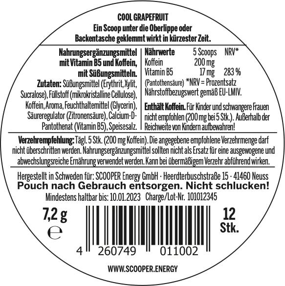 Produktbild Scooper Energy Cool Grapefruit