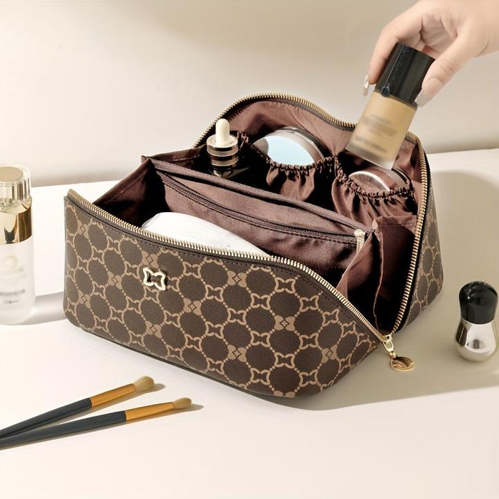 Image du produit Only-Bags.Store Trousse de maquillage de voyage à compartiments multiples, pochette de rangement portable et