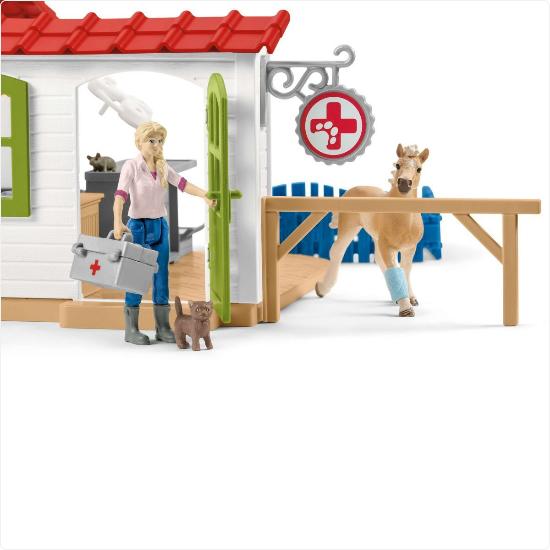 Image du produit Schleich Cabinet vétérinaire avec animaux de compagnie