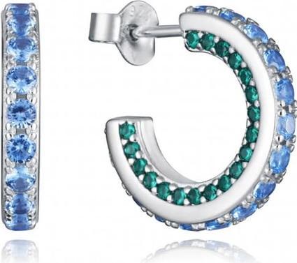 Produktbild Viceroy Silver hoop earrings with zircons Elegant 9127E000-39