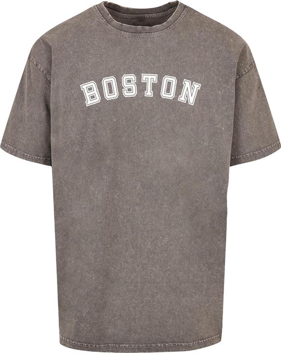 Merchcode Boston X Acid Washed Heavy Oversize Tee - 111571