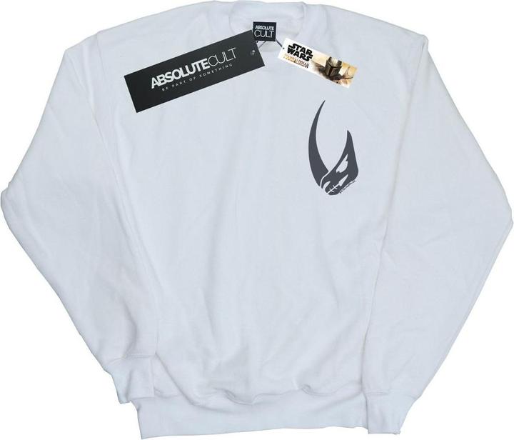 Actual product image Star Wars Mens The Mandalorian Rhino Emblem Pocket Print Sweatshirt (S)