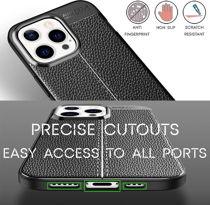Immagine prodotto Nalia Custodia per cellulare in silicone con aspetto in pelle (Apple iPhone 13 Pro)