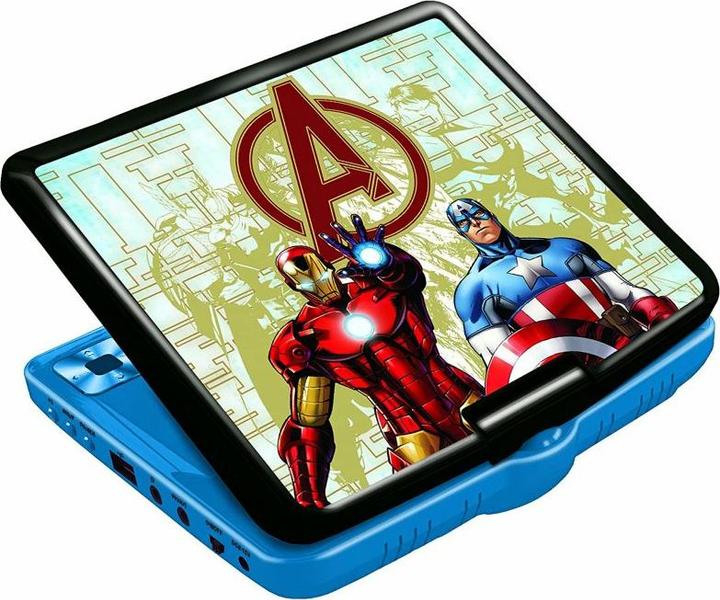 Produktbild Lexibook Tragbarer DVD Player im Avenger Design, mit 7 Zoll Display, USB Anschluss und Kopfhörer (Tragbarer DVD-Player)