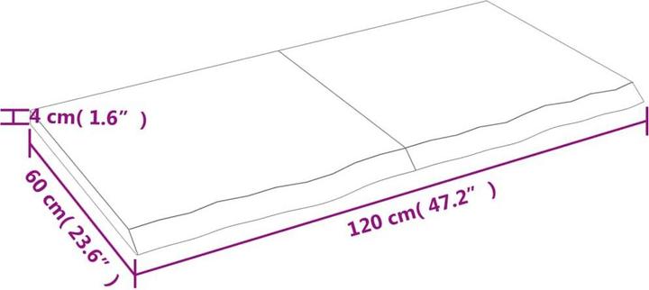 Immagine prodotto VidaXL Oak Nature (120 x 60 x 4 cm)