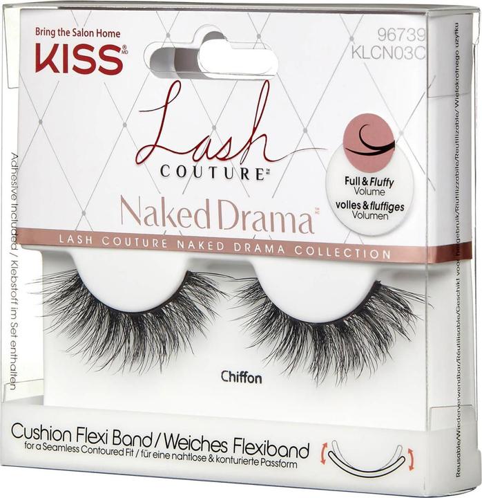Produktbild KISS False Eyelashes Lash Couture Naked Drama 1 pair - Variant: Chiffon (L) (Künstliche Wimpern)