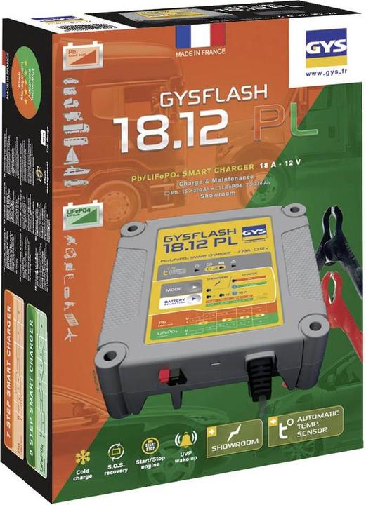 Produktbild GYS GYSFLASH 18.12 PL 026926 Automatikladegerät 12 V 18 A (12V)