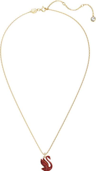 Image du produit Swarovski Iconic Swan Collier Cygne Moyen Rouge Or (Métal Swarovski, 42 - 47 cm)