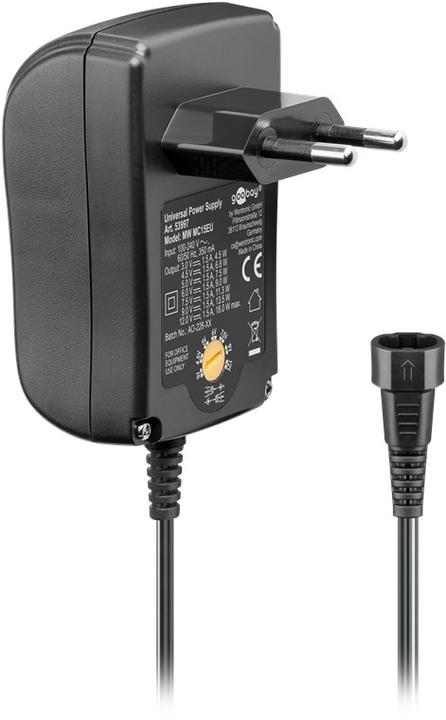 Produktbild Goobay 3 V - 12 V Universal-Netzteil 1.5A