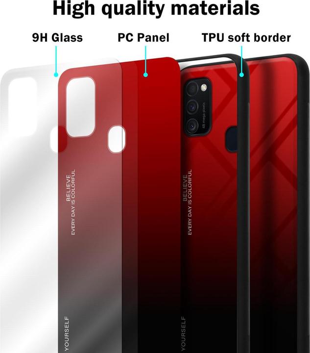 Produktbild Cadorabo TPU 2 Farben Glas Cover (Samsung Galaxy M21, Samsung Galaxy M30s)