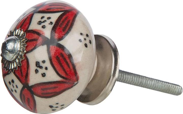 Actual product image Tranquillo Furniture handle handmade, Ø 4 cm, Multicolor/Silver