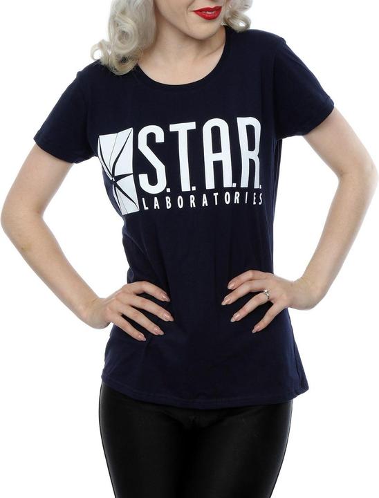 Actual product image Womens/Ladies The Flash STAR Labs Cotton T-Shirt (L)
