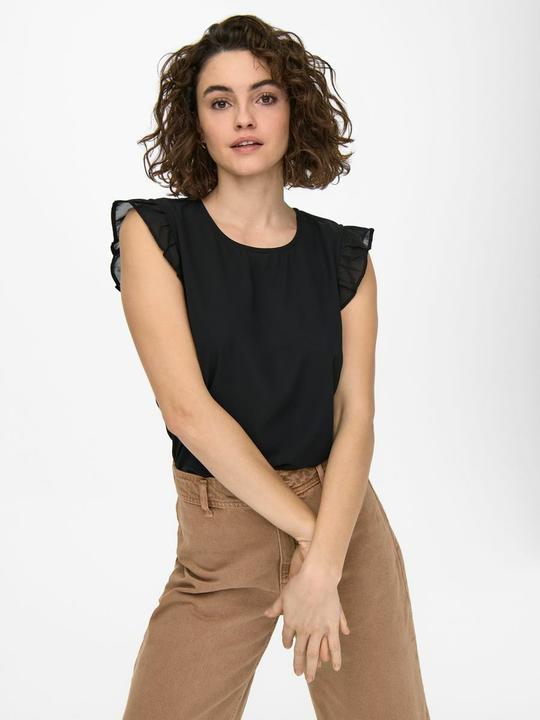 Produktbild Only Rüschen- Oberteil mit kurzen Ärmeln (XL)