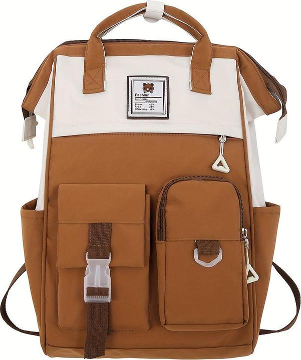 Image du produit Only-Bags.Store Style Sac à dos scolaire, grande capacité Colorblock utilisation quotidienne Sac à dos scolaire