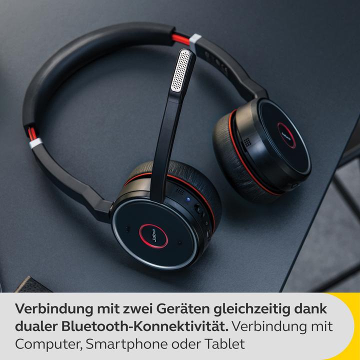 Image du produit Jabra Evolve 75 SE UC Duo + Link 380 (Sans fil, USB-A)