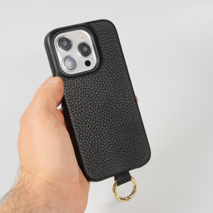 Image du produit PhoneLook Coque Premium cuir véritable de luxe avec lanière en cuir réglable et amovible + MagSafe (Apple iPhone 15 Pro Max)