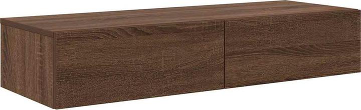 Produktbild VidaXL Wandregal mit Schubladen Braun Eiche 100x36x19 cm Holzwerkstoff