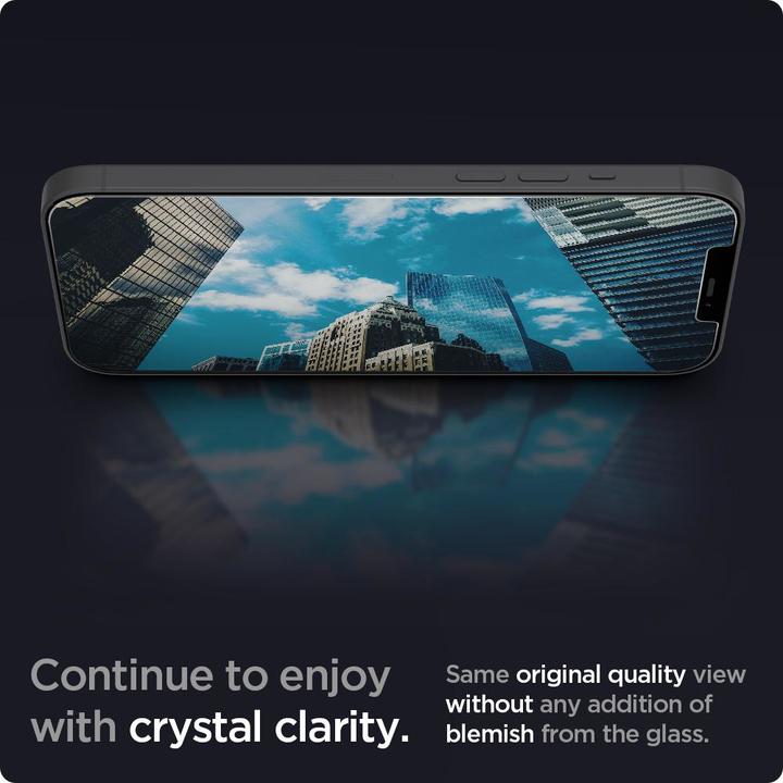 Actual product image Spigen Glas tR EZ Fit(2Pack) (2 Piece, Apple iPhone 12 Pro Max)