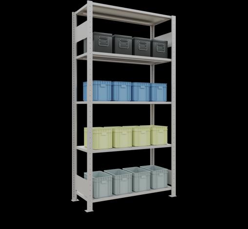 Immagine prodotto Schulte Lagertechnik Sistema di scaffalature di base senza viti MULTIplus150 con ripiani di lunghezza