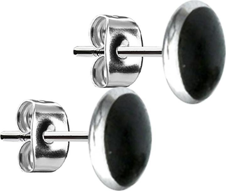 Produktbild Star Piercing Ohrstecker silber Teller Arang Holz (ohne MessingTitan G23, ohne MessingChirurgenstahl 316LOrganisch)
