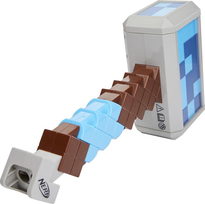 Actual product image Nerf Darts Firing Minecraft Stormlander Hammer