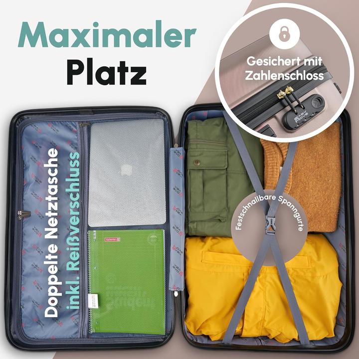 Produktbild Easy Move Ergonomischer Hartschalenkoffer mit Zahlenschloss (72 l, M (50 - 90l))
