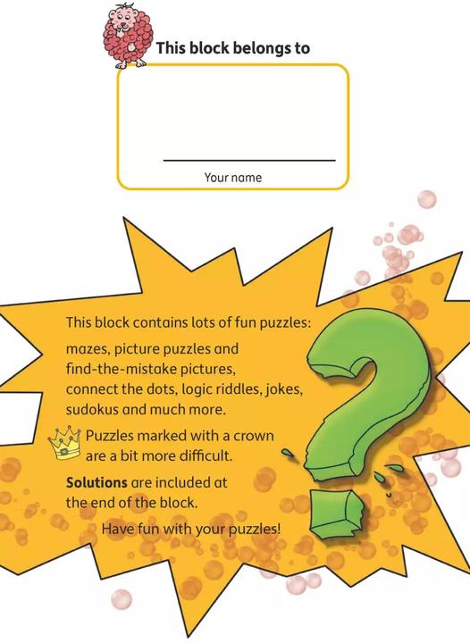 Image du produit Puzzle block 7 years and up, A5 block (Anglais, Agnes Spiecker, Masha Greune, Pic de Gisela, Sabine Dengl, Martina Knapp, 2021)