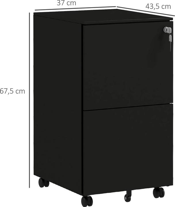 Produktbild Vinsetto Rollcontainer mit 2 verschliessbaren Schubladen