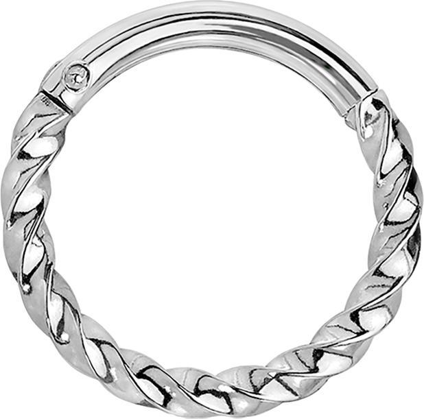 Produktbild Star Piercing Micro Segmentring klappbar geflochten silber (ohne Messing, Chirurgenstahl 316L)