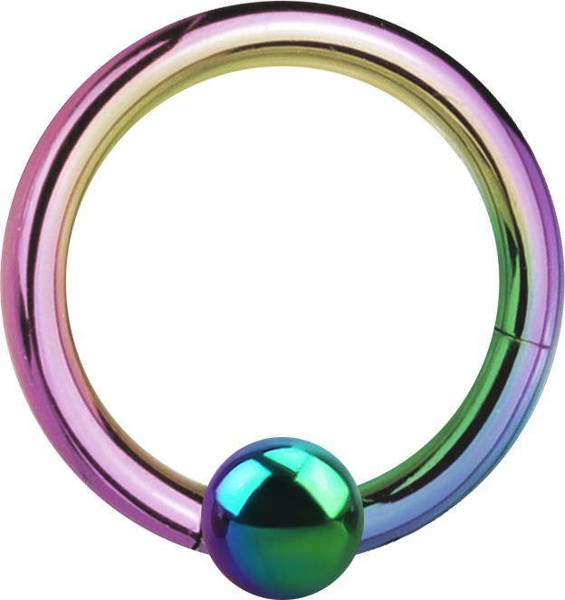 Actual product image Star Piercing Banana Supernova Absolute Black with ball (without brass, Surgical steel 316L)