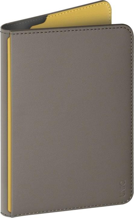 Actual product image Uniq Belmont RFID Blocking Passport Case - Grey/Yellow