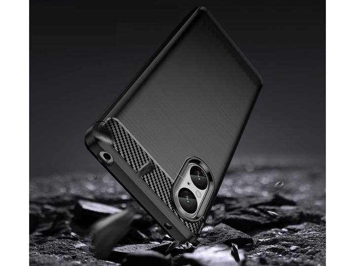 Actual product image Screenguard Sony Xperia 5 V Cover Carbon Brushed Soft TPU (Sony Xperia 5 V)