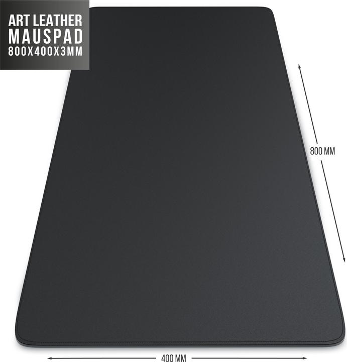 Produktbild CSL Mauspad, XXL 800 x 400 x 3 mm Mausmatte, XXL Mousepad / Rutschfest, schwarz (XXL)