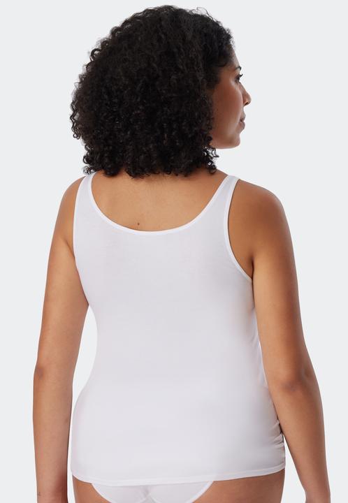 Actual product image Schiesser 2 Pack 95/5 Organic Cotton Strappy Top (34)