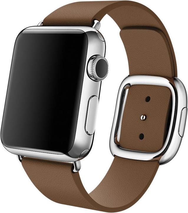 Image du produit Apple Bracelet en cuir moderne – large (38 mm, Cuir Grenade)