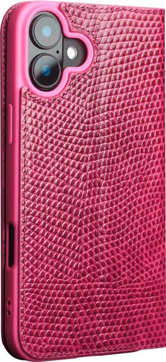 Actual product image QiAlino Fourre Flip Croco cuir véritable (Apple iPhone 16)