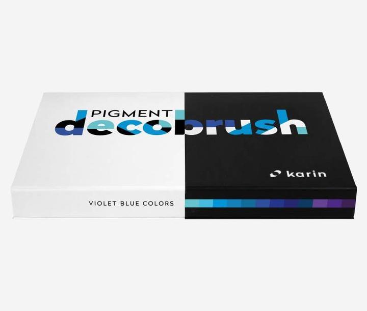 Immagine prodotto Karin PIGMENT DECO BRUSH - Pennello marcatore (Viola, Blu chiaro, Blu, 12 x)