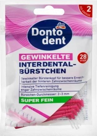 Produktbild dm Dontodent Interdentalbürsten gewinkelt rosa 0,4 mm ISO 2 (28 x, 0.40 mm)