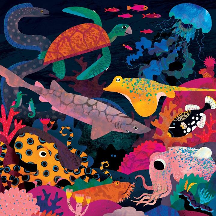 Produktbild Mudpuppy Glow in the Dark Puzzle / Ocean Illuminated 500pc (500 Teile)