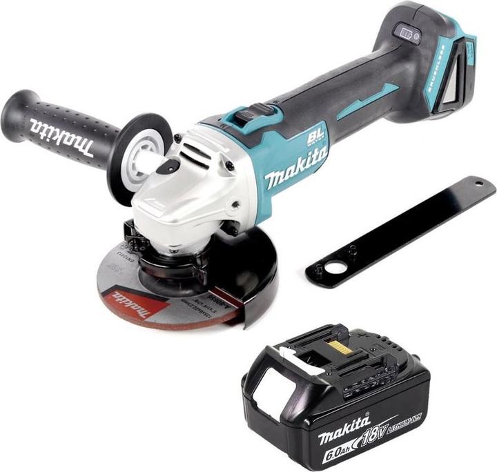 Actual product image Makita DGA 506 G1 Battery angle grinder 18 V 125 mm Brushless + 1x battery 6.0 Ah - without charger (125 mm)