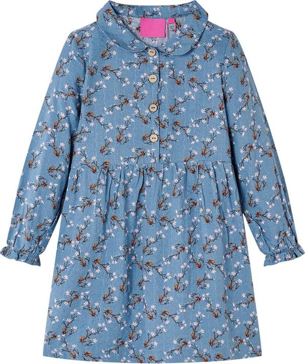 Immagine prodotto VidaXL Abito da bambino con maniche lunghe blu petrolio 140,Materiale: 50 (140)