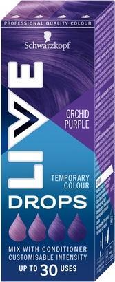 Actual product image Schwarzkopf Live Drops Washable Hair Dye Orchid Purple 30ml