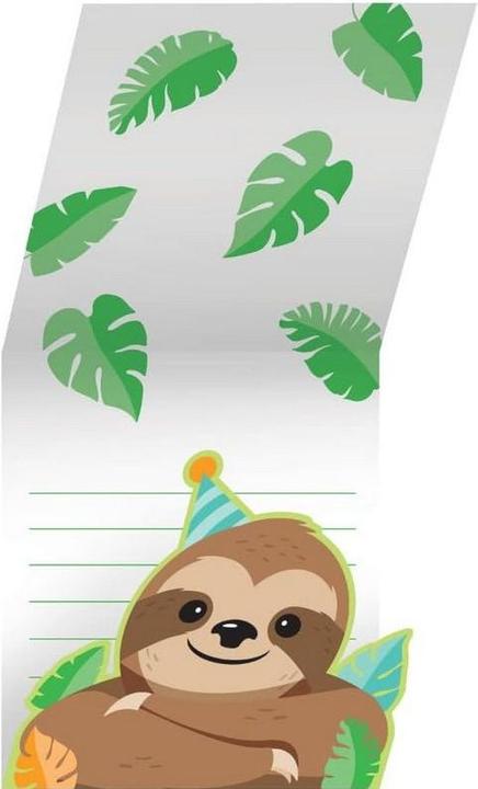 Actual product image Creative Party Happy Sloth Invitations (Pack of 8) (8 pcs.)