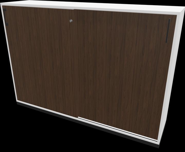 Black, Walnut decor dark with structure, White