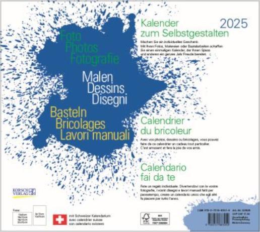 Nutritional values and ingredients BLANCO CALENDAR 24x21 CH WHITE (24 x 21.5 cm, Swiss German)