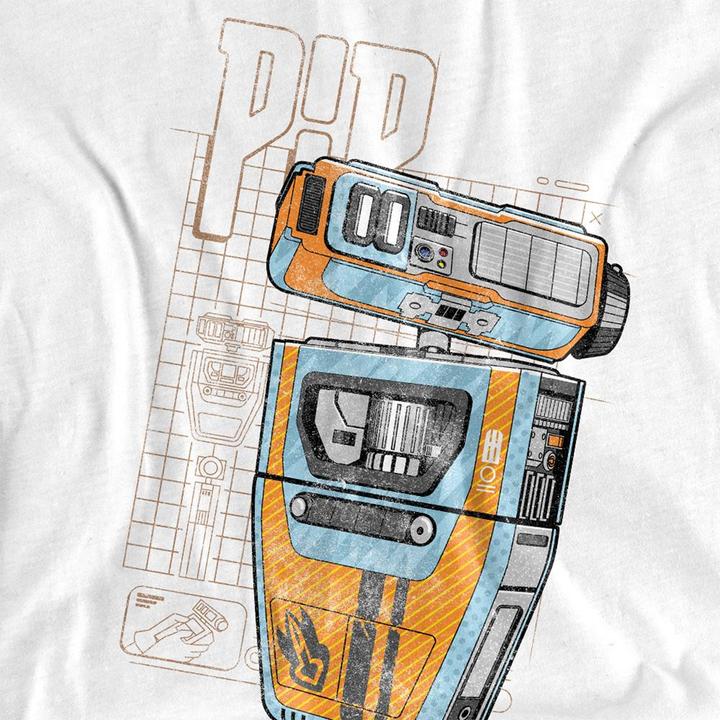 Actual product image Star Wars Unisex Adult Pip Droid Blueprint T-Shirt (XXL)