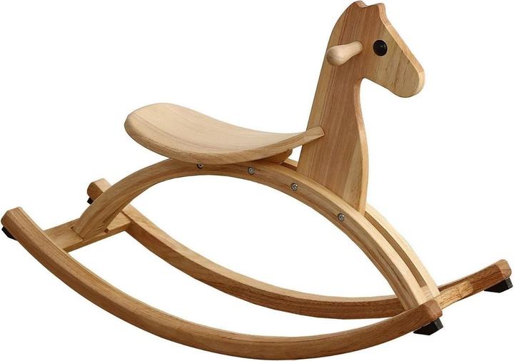Immagine prodotto Hermex Cavallo a dondolo Cavallo di legno Giocattolo per bambini Cavallo giocattolo Giocattolo di legno