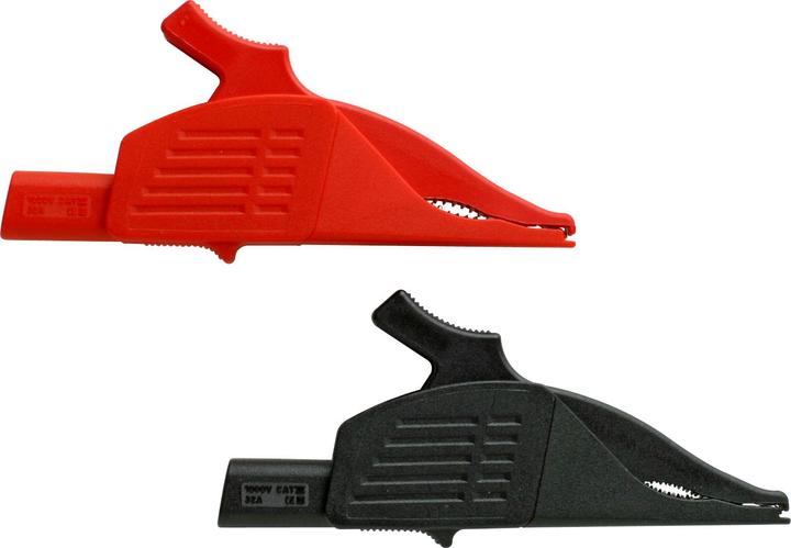 Image du produit Benning TA 1 Pinces crocodile (2 pièces, technique d'enfichage 4 mm, catégorie de circuit de mesure Cat (Pinces micros à main)