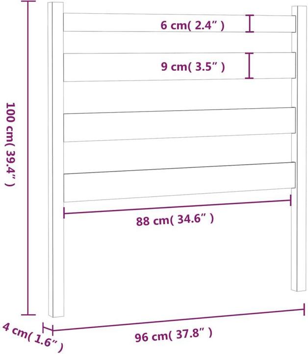 Produktbild VidaXL Bonar (96 x 4 x 100 cm)
