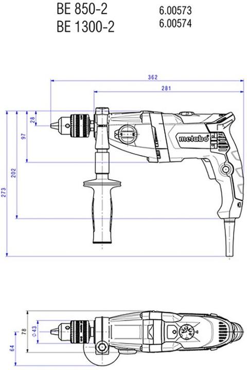 Actual product image Metabo BE 850-2 (Electrical connection)